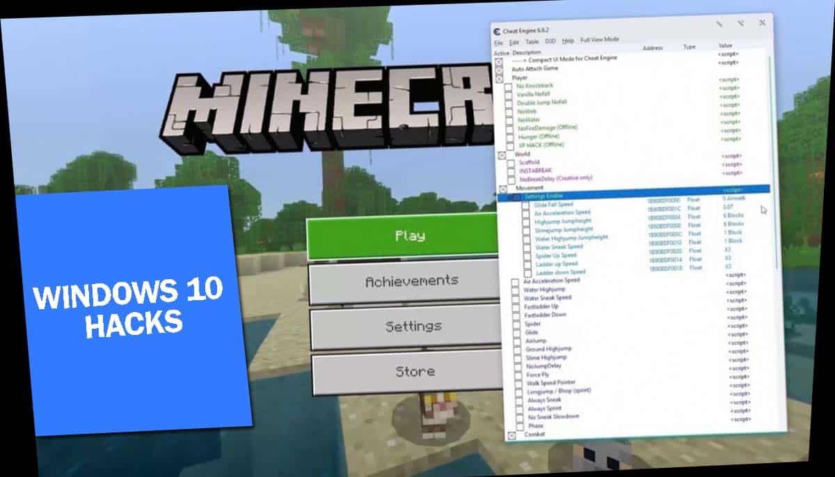 minecraft windows 10 edition 1.14 hacks