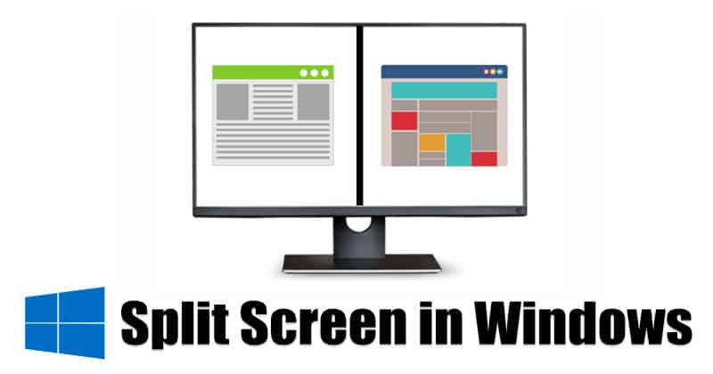 how to split screen on two monitors windows