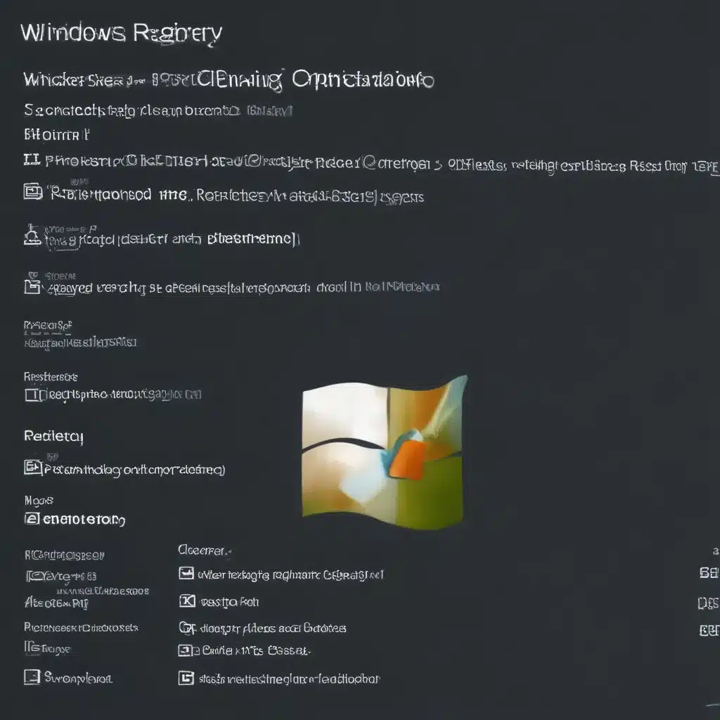 Windows Registry Cleaning and Optimization