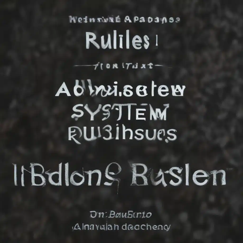 Advanced System Rules