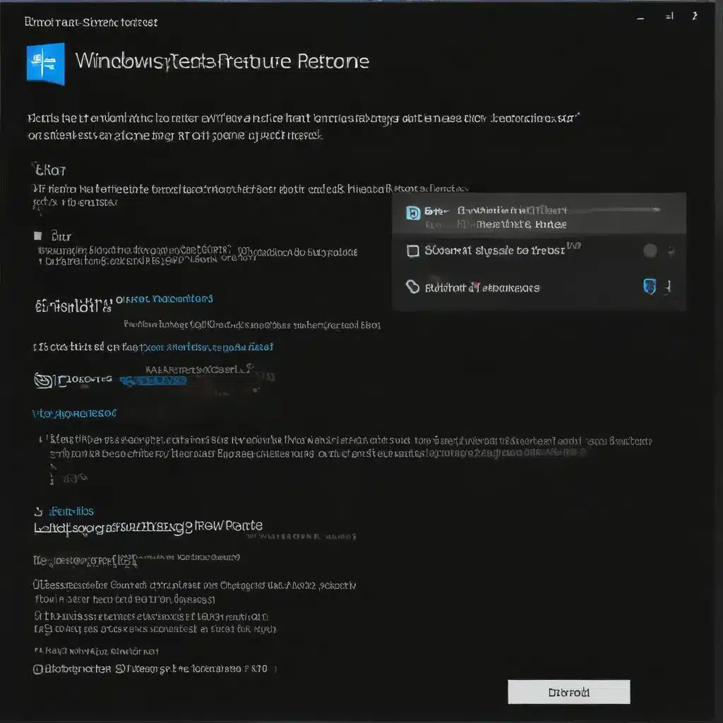 Resolve Windows System Restore Error x